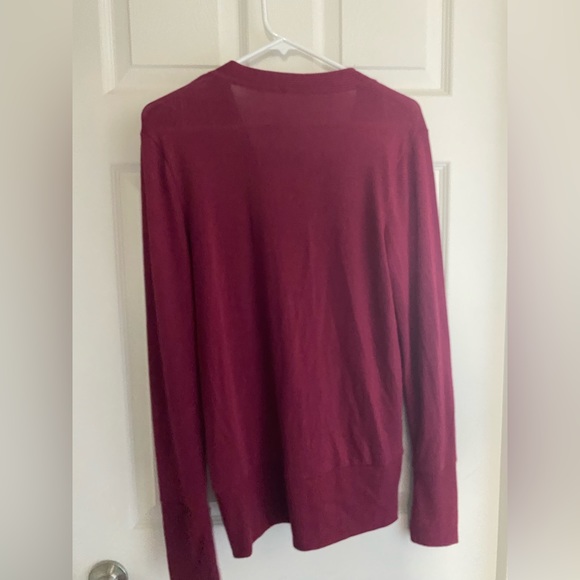 Large snap button cardigan- magenta - Picture 3 of 5